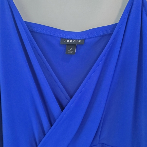 Torrid, Royal Blue Long Front Tank Top, Size 3 (3X in plus size) - Picture 3 of 3